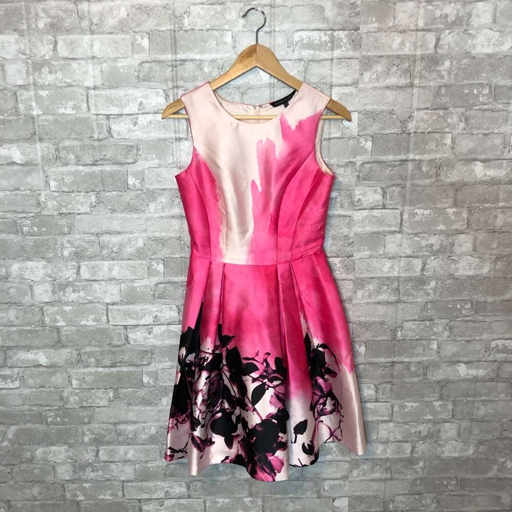 XS Kaya and Sloane Pink and Black Dress